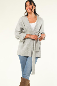 Knit-ted |  Soft knitted cardigan Silvie | grey  | Picture 5