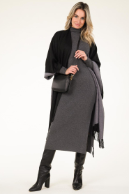CC Heart |  Soft knitted dress Gloria | dark grey melange  | Picture 3