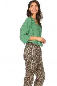 Rabens Saloner | Oversized blouse Mag | groen  | Afbeelding 6