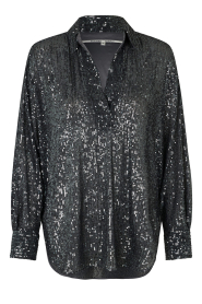  Transparant top with sequins Moonshine | grey