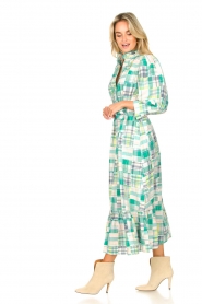 Antik Batik |  Cotton maxi dress Alama | green  | Picture 5