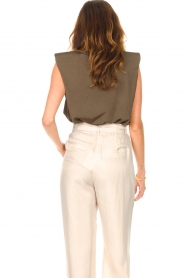 Copenhagen Muse :  Sleeveless top with shoulder pads Nat | brown - img6