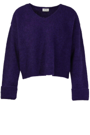 American Vintage |  Soft sweater with v-neck East | purple