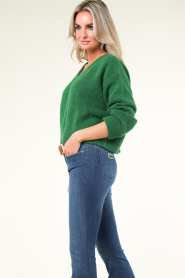 American Vintage |  Soft sweater with v-neck East | green  | Picture 7
