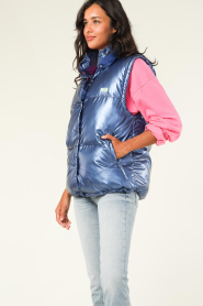 American Vintage |  Oversized metallic bodywarmer Tymbay | blue  | Picture 7