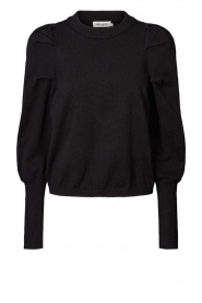Lolly's Laundry |  Sweater with balloon sleeves Priscilla | black