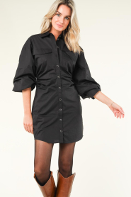 Second Female |  Button-through dress Enara | black  | Picture 5