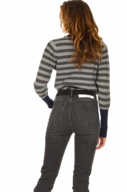 Lolly's Laundry |  Stripped sweater Sarah | dark grey streep trui  | Picture 7