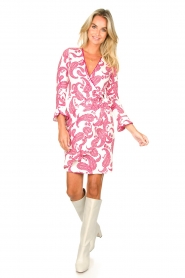 Hale Bob |  Dress with paisley print Waves | pink  | Picture 3