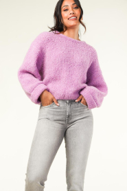 American Vintage |  Soft wool mix sweater Zolly | purple  | Picture 6