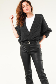 American Vintage |  Soft cardigan with raglan sleeves Zolly | black  | Picture 5