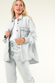 American Vintage |  Oversized jeans blouse coat Joy | blue   | Picture 4