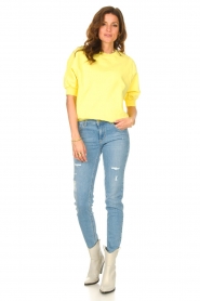 American Vintage |  Sweater with short puff sleeves Wititi | yellow  | Picture 3