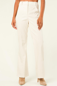 Freebird |  Faux leather pants Jeanette | natural  | Picture 4