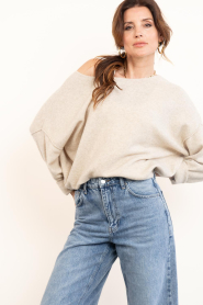 American Vintage :  Soft knitted sweater Damsville | beige - img5