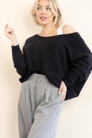 American Vintage |  Knitted sweater Damsville | black | Picture 2