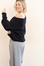 American Vintage |  Knitted sweater Damsville | black | Picture 8