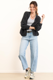 American Vintage |  Knitted cardigan East | dark grey | Picture 3