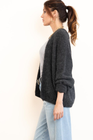 American Vintage |  Knitted cardigan East | dark grey | Picture 6
