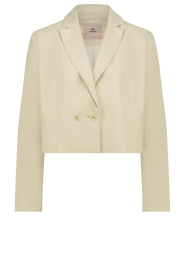 Freebird |  Cropped faux leather blazer Kendris | natural  | Picture 1