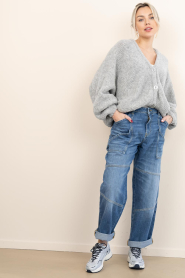 American Vintage |  Soft wool mix cardigan Zolly | grey | Picture 3