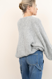 American Vintage |  Soft wool mix cardigan Zolly | grey | Picture 7