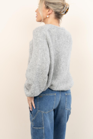 American Vintage |  Soft wool mix cardigan Zolly | grey | Picture 9