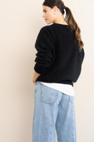 American Vintage |  Soft alpaca sweater Vitow | black | Picture 7