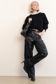American Vintage :  Soft alpaca sweater Vitow | black - img4