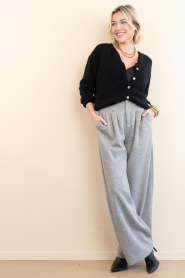 American Vintage |  Soft alpaca cardigan Vitow | black | Picture 3