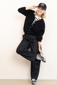 American Vintage |  Soft alpaca cardigan Vitow | black | Picture 3