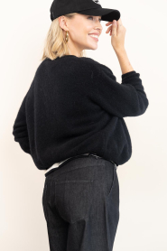 American Vintage |  Soft alpaca cardigan Vitow | black | Picture 8