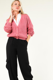Freebird |  Knitted cardigan Parker | pink  | Picture 6