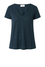 American Vintage |  Basic V-neck T-shirt Jacksonville | dark blue | Picture 1