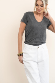 American Vintage |  Basic round neck T-shirt Jacksonville | dark grey | Picture 2