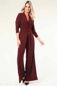 Freebird |  Crêpe jumpsuit Vasili | burgundy  | Picture 3