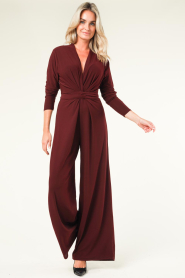 Freebird |  Crêpe jumpsuit Vasili | burgundy  | Picture 5