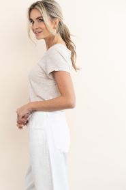 American Vintage |  Basic round neck T-shirt Jacksonville | beige | Picture 5