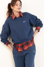 American Vintage :  Soft sweater Izubird | blue - img4