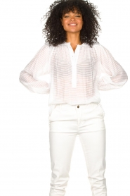 Second Female | Transparante blouse Bogota | wit  | Afbeelding 5