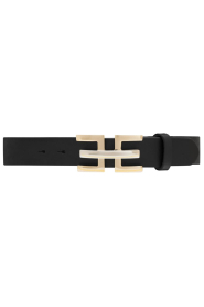  Leather belt with gold colored buckle Alce | black