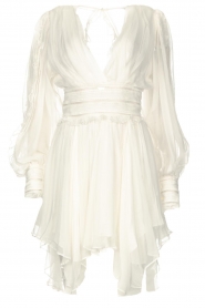 Magali Pascal |  Dress with ruffles and lace Eve | white  | Picture 1