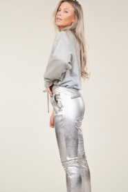 Co'Couture |  Sweater with drawstring Clean | grey  | Picture 5