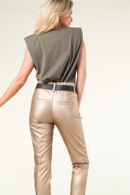 Co'Couture | T-shirt met schoudervullingen Eduarda | groen  | Afbeelding 8