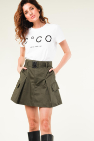 Co'Couture |  T-shirt with logo Coco | white  | Picture 2