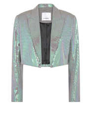Co'Couture |  Cropped jacket with sequins Alice | silver  | Picture 1