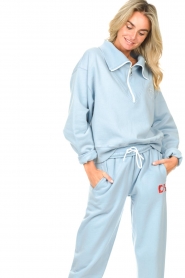 Dolly Sports |  Oversized sweater with logo detail Kiano | blue  | Picture 6