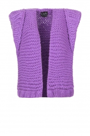 Kiro by Kim |  Knitted waistcoat Leanne | purple  | Picture 1