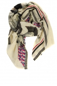Moment by Moment |  Scarf with penguin print Oil | natural  | Picture 1