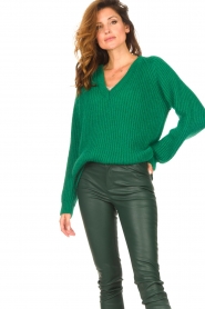 Aaiko |  Knitted sweater Dafna | green  | Picture 4